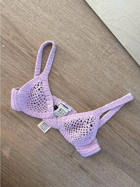 Zara Lavender Crochet Bralette - Lavender